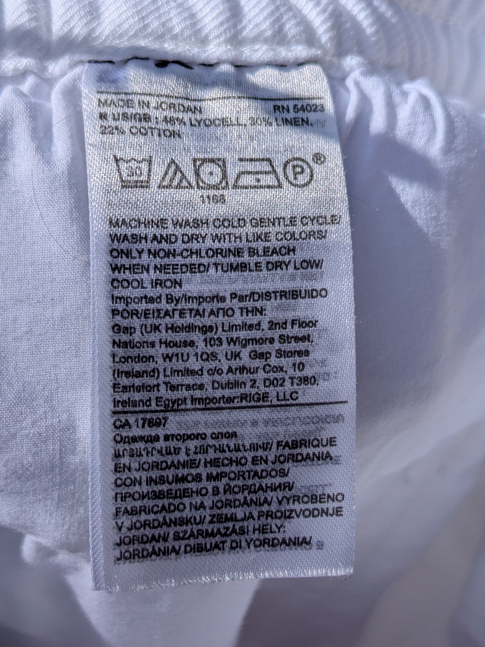 BANANA REPUBLIC White Linen Blend Pants Coastal Grandmother Cropped Breezy - Picture 15 of 17